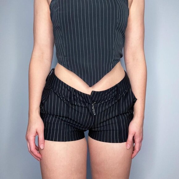 AKIRA Pants - Pinstripe Mico Shorts